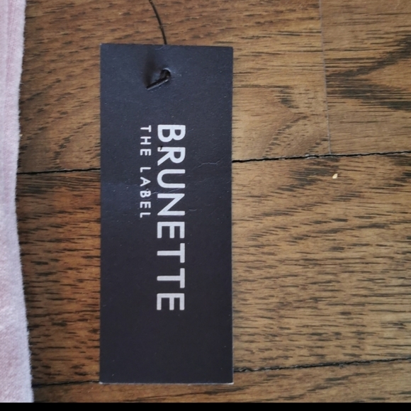 Brunette The Label Long Pink Hoodie Small New - Picture 7 of 7